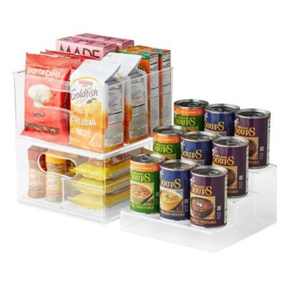 The Home Edit 5-Piece Pantry Storage System Clear New Stackable Organizers Bin